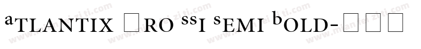 Atlantix Pro SSi Semi Bold字体转换